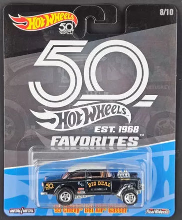 HOT WHEELS 50TH ANNIVERSARY BLACK CHASE '55 CHEVY BEL AIR GASSER