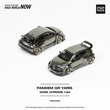 POP RACE - PR64-0055 - Pandem GR Yaris Dark Chrome