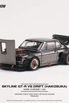 Pop Race 1:64 Nissan Skyline GT-R V8 Drift Hakosuka Dark Chrome PR640097
