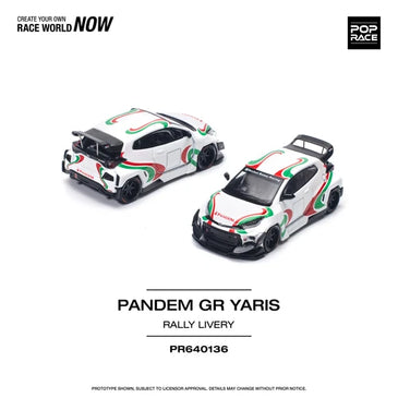 POPRACE 1/64 PANDEM GR YARIS - RALLY LIVERY