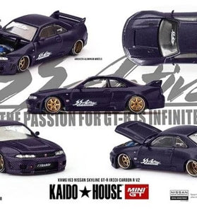 Kaido House x Mini GT Nissan Skyline GT-R (R33) Carbon R V2 KHMG163