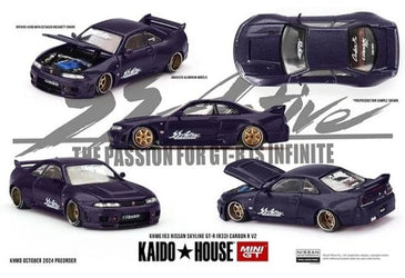 Kaido House x Mini GT Nissan Skyline GT-R (R33) Carbon R V2 KHMG163