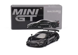 MCLAREN 720S LB-WORKS BLACK 1/64 DIECAST MODEL CAR BY MINI GT MGT00777