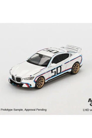 MINI GT BMW 3.0 CSL #50 M POWER 1/64 DIECAST MODEL CAR WHITE MGT00863