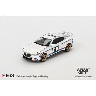 MINI GT BMW 3.0 CSL #50 M POWER 1/64 DIECAST MODEL CAR WHITE MGT00863