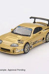 Mini GT Toyota Supra (A80) Top Secret GT-300 Gold RHD 1:64