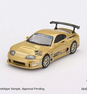 Mini GT Toyota Supra (A80) Top Secret GT-300 Gold RHD 1:64