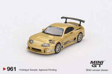 Mini GT Toyota Supra (A80) Top Secret GT-300 Gold RHD 1:64