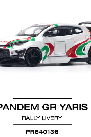 Pop Race Toyota Pandem GR Yaris - Rally Livery 1:64 Scale Diecast Car PR640136