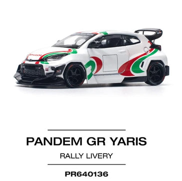 Pop Race Toyota Pandem GR Yaris - Rally Livery 1:64 Scale Diecast Car PR640136