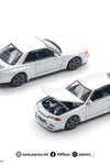 Pop Race Nissan Skyline GT-R R32 - Crystal White 1:64 Scale Diecast Car PR640157