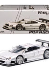 Pop Race Mercedes Benz AMG CLK GTR Silver 1/64 PR640158
