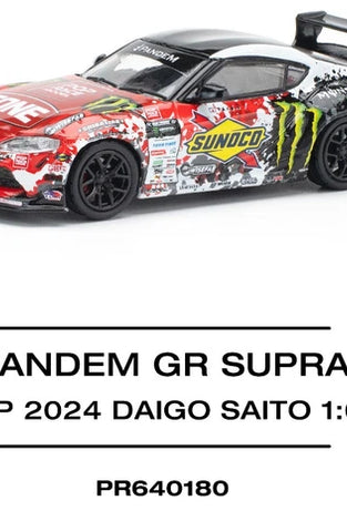 Pop Race Toyota Pandem GR Supra - D1GP 2024 Daigo Saito 1:64 Scale Car PR640180
