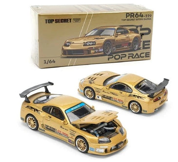 POPRACE 1/64 TOP SECRET GT300 SUPRA - GOLD (NEW TOOLING)