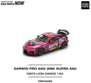 Pop Race 1:64 Toyota Supra A90 Darwin Pro 66G WBK 1087X Lion Dance PR640285