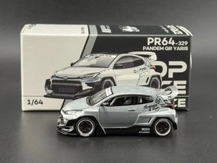 Pop Race 1:64 Pandem Toyota GR Yaris Raw Metal HK ToyCar Salon #329