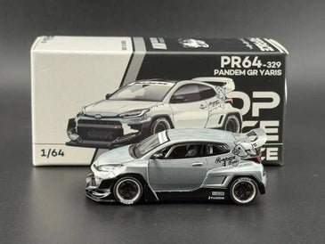 Pop Race 1:64 Pandem Toyota GR Yaris Raw Metal HK ToyCar Salon #329