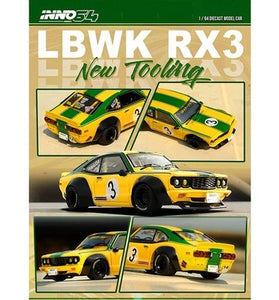 INNO64 1/64 LBWK Liberty Walk Mazda RX-3 Savanna NEW INNO RX3