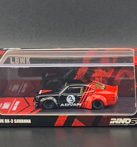 INNO64 1/64 LBWK Liberty Walk Mazda RX-3 Savanna ADVAN LIVERY