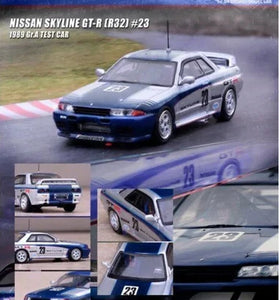 INNO64 SILVER NISSAN SKYLINE GT-R (R32) GR.A TEST CAR 1989