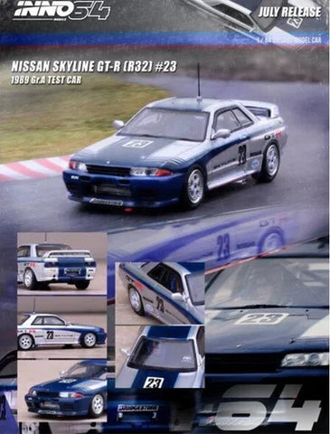 INNO64 SILVER NISSAN SKYLINE GT-R (R32) GR.A TEST CAR 1989