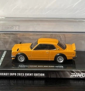 INNO64 ORANGE MALAYSIA DIECAST EXPO 2023 EVENT EDITION NISSAN SKYLINE 2000GT-R