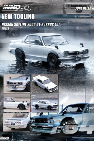 INNO64 NISSAN SKYLINE 2000GT-R (KPGC10) SILVER