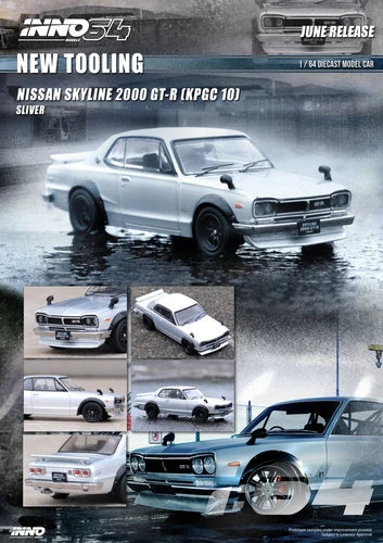 INNO64 NISSAN SKYLINE 2000GT-R (KPGC10) SILVER