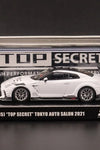 INNO64 WHITE NISSAN GT-R (R35)  "TOP SECRET" TOKYO AUTO SALON 2021