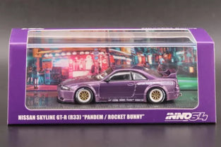 INNO64 PURPLE NISSAN SKYLINE GT-R (R33) NISMO PANDEM ROCKET BUNNY