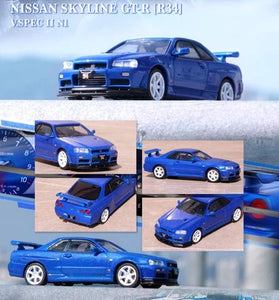 INNO64 BLUE NISSAN SKYLINE GT-R (R34) V-SPEC II NUR