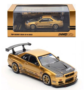 INNO64 TOP SECRET GOLD NISSAN SKYLINE GT-R (R34) MALAYSIA DIECAST EXPO SPECIAL EDITION 2024