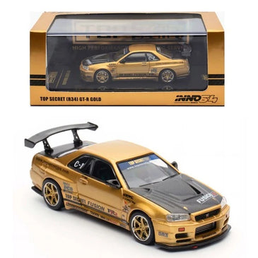 INNO64 TOP SECRET GOLD NISSAN SKYLINE GT-R (R34) MALAYSIA DIECAST EXPO SPECIAL EDITION 2024