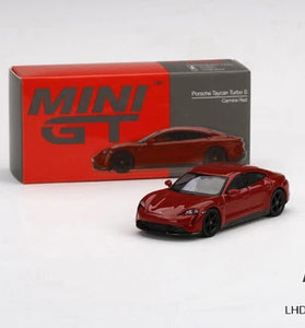 MINI GT 1:64 #289 Porsche Taycan Turbo S Carmine Red