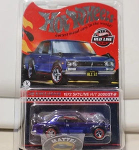 HOT WHEELS RLC BLUE 1972 SKYLINE H/T 2000GT-R w/PATCH & PIN