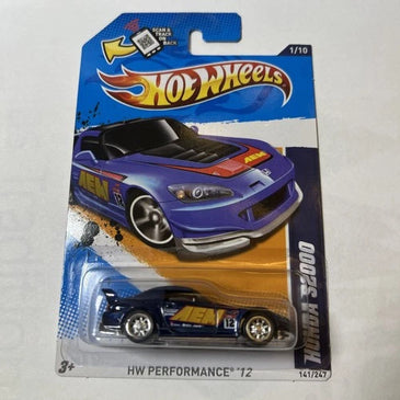 2012 HOT WHEELS BLUE HONDA S2000 SUPER TREASURE HUNT