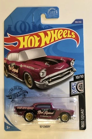2020 HOT WHEELS  PINK '57 CHEVY BEL AIR SUPER TREASURE HUNT