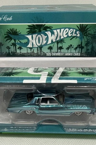 Hot Wheels RLC 1975 Chevrolet Monte Carlo Lowrider Blue 1:64 Real Riders
