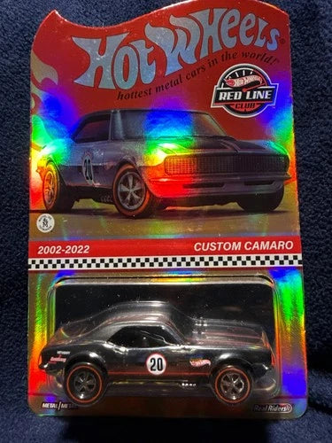 HOT WHEELS RED LINE CLUB RLC CUSTOM CAMARO CHASE HOLOGRAPHIC FOIL CARD - Colorado Diecast