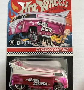 HOT WHEELS RLC PINK THE CANDY STRIPER VOLKSWAGEN DRAG BUS