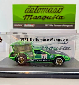 HOT WHEELS RLC GREEN 1971 DE TOMASO MANGUSTO