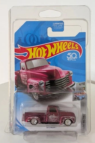 HOT WHEELS SUPER TREASURE HUNT PINK '52 CHEVY PICKUP TRUCK