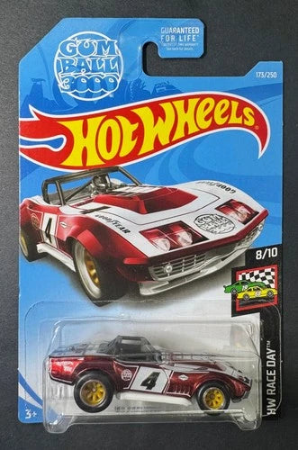 HOT WHEELS SUPER TREASURE HUNT RED GUMBALL 3000 '69 CORVETTE RACER