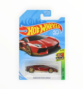 HOT WHEELS SUPER TREASURE HUNT RED AVENTADOR MIURA HOMAGE