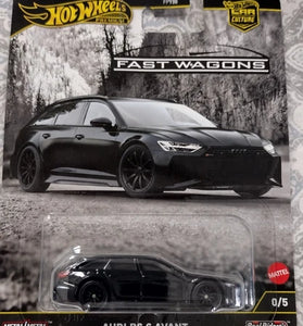 HOT WHEELS FAST WAGONS CHASE BLACK AUDI RS 6 AVANT