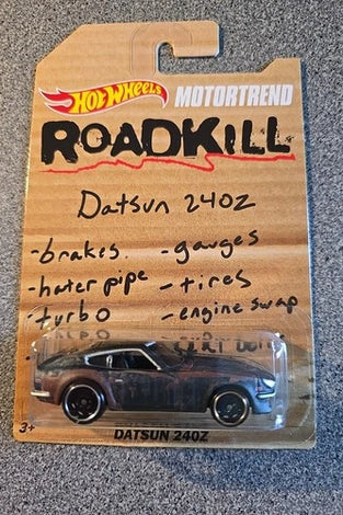 HOT WHEELS RLC MOTORTREND ROADKILL DATSUN 240Z