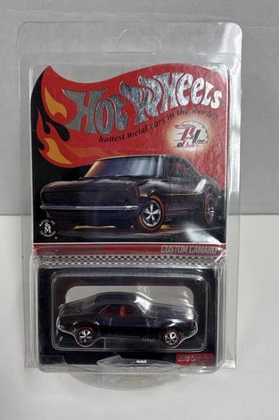 HOT WHEELS RLC BLACK CUSTOM CAMARO w/PATCH & PIN