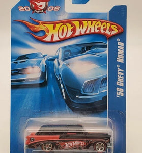 HOT WHEELS RLC 2008 COLLECTORS EDITION BLACK '56 CHEVY NOMAD w/FACTORY STICKER
