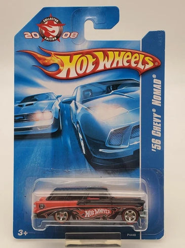 HOT WHEELS RLC 2008 COLLECTORS EDITION BLACK '56 CHEVY NOMAD w/FACTORY STICKER