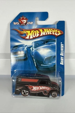HOT WHEELS RLC 2008 COLLECTORS EDITION BLACK DAIRY DELIVERY w/FACTORY STICKER